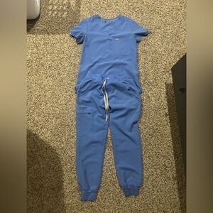 Figs Ceil Blue Scrub Set XXS/XXS Petite